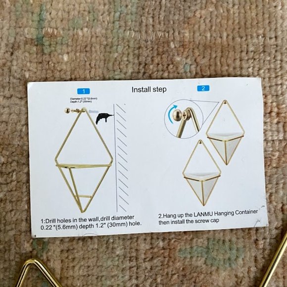 Like New | Small Triangle Hanging Wall Planters - Picture 9 of 10